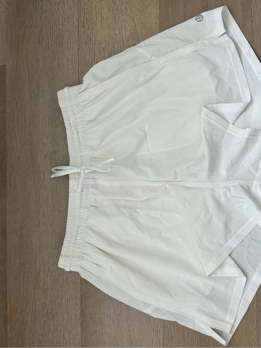 Lululemon White Women's Athletic Shorts with Drawstring